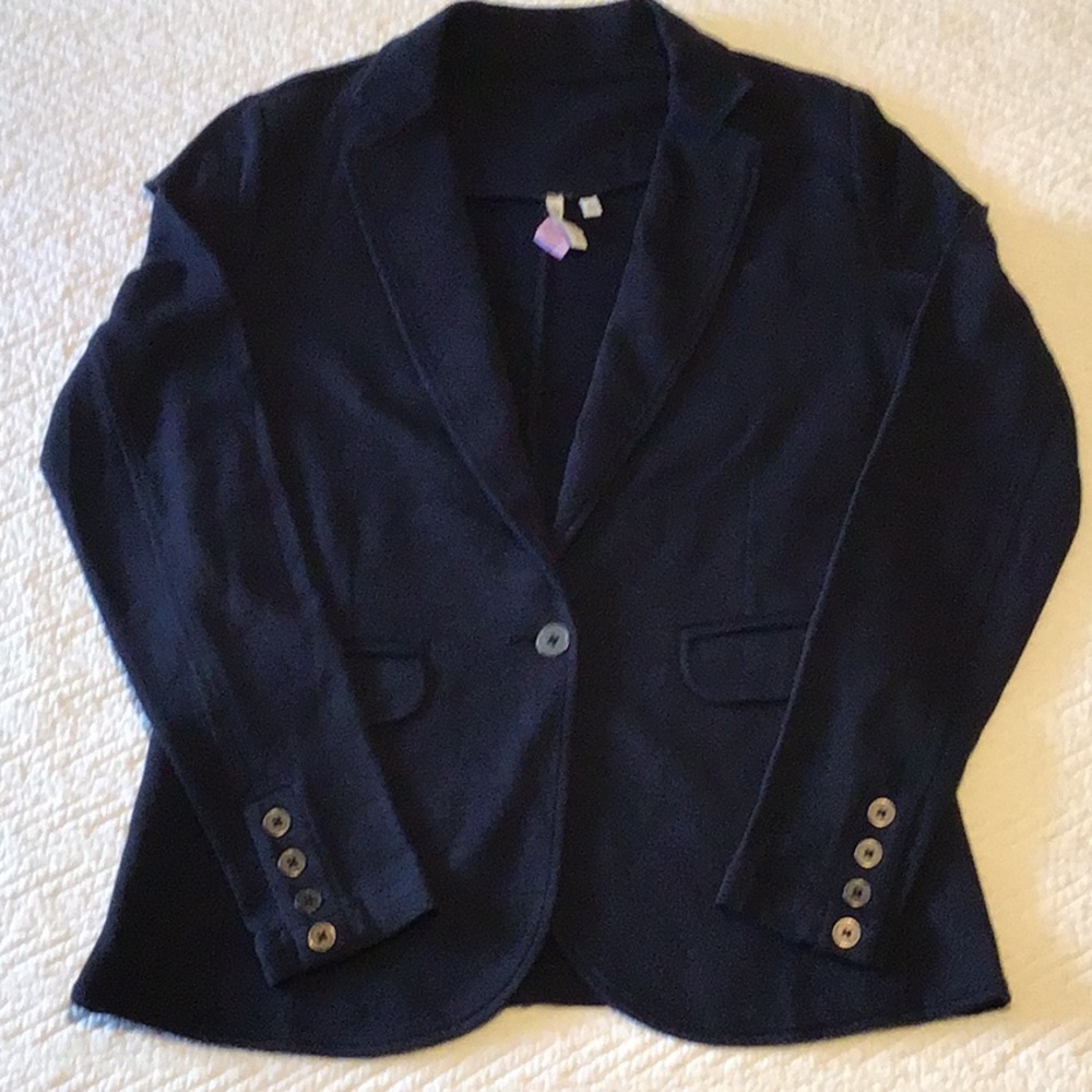 Grey State Navy French Terry Blazer Size M